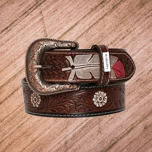 Highest Quality Western <b>Leather</b> <b>Belts</b> Cowboy Genuine <b>Leather</b> <b>Belt</b> With Hand Embossed Design Manufacturer and Wholesaler - Product Image 2