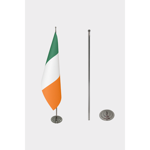 Custom 3x5ft Silk Ireland Indoor <b>Flag</b> with Digital Printing & Aluminum <b>Pole</b> - Product Image 2