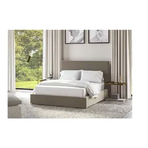 卧室热产品-现代设计卧室家具-大床内部尺寸69x89x48英寸准备从越南发货