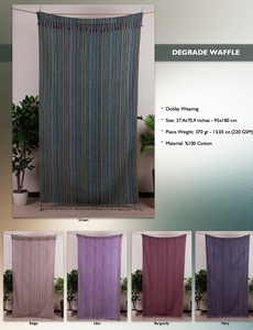 ผ้าขนหนูชายหาด DAFNI BIG PAZAR สีม่วง ลายพิมพ์เฮอร์ริงโบน ผ้าฝ้ายเทอร์รี่ แต่งพู่สีขาว น้ำหนักปานกลาง 440 กรัม ทอจาก HDPE - Product Image 5