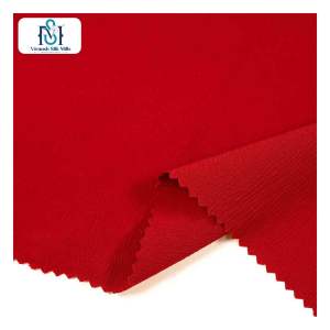 Yoriu ผ้าสแปนเด็กซ์โพลีเอสเตอร์ย้อมสีธรรมชาติธรรมดาสำหรับเดรสยาว - Product Image 3