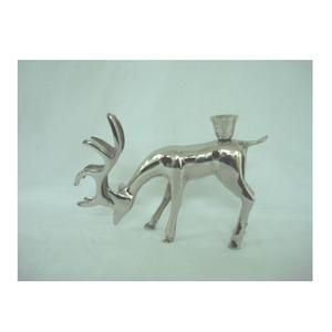 Portavelas de ciervo de latón Portavelas de animales antiguos para decoración del hogar Portavelas en precio al por mayor - Product Image 3