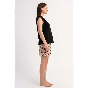 KADIN P.SUPREM O YAKA KISA KOL ETEGI OVAL SORT TAKIM - NOIR - NOIR - Product Image 3