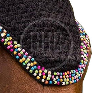 หมวกไหมพรมมีหูสำหรับขี่ม้าหมวกคลุมหูสำหรับกีฬากลางแจ้งทำจากผ้าฝ้ายโพลีเอสเตอร์ถักด้วยมือ - Product Image 3