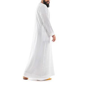 มุสลิมโรงงานแฟชั่นสไตล์ใหม่อิสลามเสื้อผ้าอาหรับ Jubba ออกแบบผู้ชายอาหรับ Thobe - Product Image 4