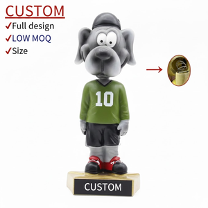 Schnelle Lieferung Harz-Handwerk Fabrikhersteller, Lustige Enten-Maskottchen Wackelkopffiguren, Maßgefertigte Wackelkopf Personalisierte Skulptur - Product Image 1