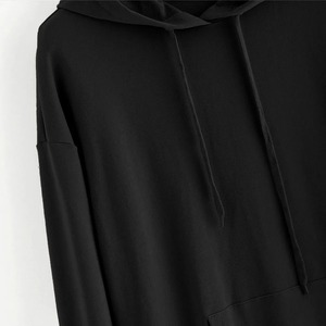 Femmes 100% coton pull à capuche sweat doux manchette manches poches kangourou respirant automne hiver avant cravate imprimé - Product Image 3