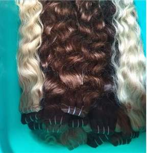 Loose Wave Indian Remy Human <b>Extensions</b> Natural Volume Curly High Quality Machine Double Weft Salon Quality <b>Sale</b> Price Exporter - Product Image 4