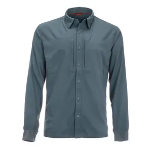 Camisa de pesca de manga larga con protección UV personalizada transpirable elegante al aire libre para hombres/camisa de pesca - Product Image 1