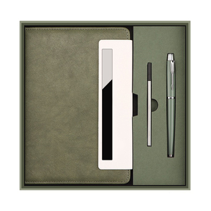 IStapromo Gifts Luxury Leather <b>Notebook</b> Gift <b>Set</b> with Stainless Steel <b>Pen</b> <b>and</b> Pencil A5 Size Exquisite Office Promotion Gift Box - Product Image 6