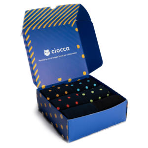 Chaussettes en coton chaudes pour hommes, coffret cadeau de 6 paires, motif à pois, taille unique, antidérapantes, usage quotidien, impression numérique, fond rose - Product Image 2