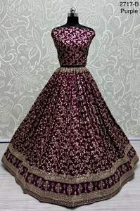 Recién lanzado Rimzim Viscous Lehenga Choli Collection Bordado elegante Zari Lentejuelas Trabajo con estampado floral para bodas Fiestas - Product Image 5