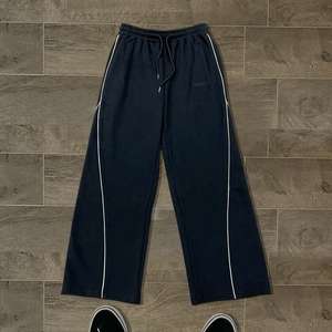 Nouveau design, pantalon de survêtement d'hiver réfléchissant à lacets et à rayures, essentiel, empilé, pour hommes, jogging en molleton français de qualité supérieure - Product Image 5