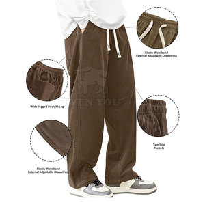 Pantalones Deportivos de Pierna Ancha de Alta Calidad con Corte Relajado y Sensación Cómoda para Atuendos Casuales - Product Image 4