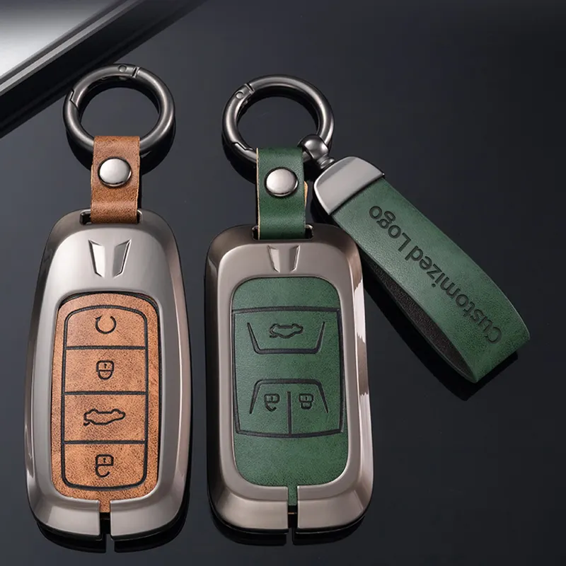 Car Key Case Shell Auto Emblem Keychain Ring For Chery Fulwin Tiggo 7 Pro 8 3 5 4 T11 A1 A3 A5 Elara QQ 3X 5X M11 Eastar Amulet