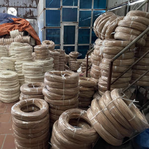 งานฝีมือเฟอร์นิเจอร์หวายธรรมชาติเวียดนาม ขนาด 2.0 มม. 2.5 มม. 3.0 มม. แกนกลมฟอกขาว จาก HNIECO มัดละ 25/50 กก. +84916930070 - Product Image 1