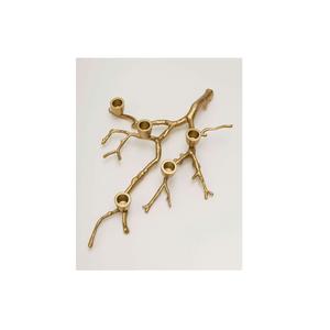 Bougeoir moderne en métal doré Candélabre de Noël fait main avec finition en aluminium Design élégant - Product Image 6