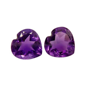 Nouvelle collection de pierres précieuses en améthyste facettées en forme de cœur, disponibles à des prix abordables pour la création de bijoux personnalisés - Product Image 4