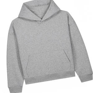 Top qualité gris clair plaine à capuche surdimensionné pull lourd polaire coton pour hommes femmes hiver chaud décontracté Streetwear sweats à capuche - Product Image 6