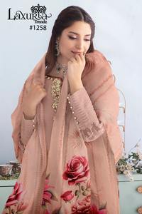 Conjunto Kurti de Fiesta para Mujer, Diseño de Alta Calidad, Organza de Seda con Bordado y Lentejuelas, por Fab Zone - Product Image 5