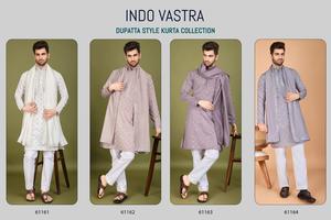 El último nuevo diseño de ropa de boda bordada Kurta con la colección Dupatta Color pastel disponible por Maruti Fashion - Product Image 6
