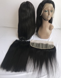 Vison cambodgien de qualité supérieure 18''Straight 13x4 Hd Lace Frontal Perruque Raw Indian Temple Virgin Indian Fournisseur Vente en gros d'exportation - Product Image 2
