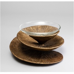 Bol décoratif artisanal personnalisé en laiton et aluminium, finition haut de gamme, bols de service pour hôtel, décoration de la maison et de la table - Product Image 1