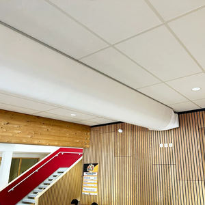 Conducto de <span class=keywords><strong>Aire</strong></span> <span class=keywords><strong>Textil</strong></span> Antibacteriano Semicircular, Conducto de Tela Semicircular <span class=keywords><strong>para</strong></span> Espacios de Baja Altura en Escuelas, Hospitales y Oficinas - Product Image 3