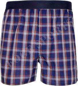 Boxers Shorts pour hommes Lot de 5 boxers en coton de style américain Sous-vêtements pour hommes Slip tissé Plaid Blue Classic Loose Fit - Product Image 4