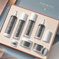 Vente en gros de flacons pompe pour sérum et lotion cosmétique de luxe vides, couleur marron personnalisée, 50 ml, 80 ml, 100 ml, et pots de crème et de sérum de 10 g, 30 g, 50 g