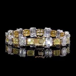 Brazalete de Tenis de Diamantes Cultivados en Laboratorio de Alta Gama, Corte Brillante, Oro Blanco y Amarillo de 14K, EF VS1, 2mm, Chapado en Oro GGL, para Mujer, Compradores Mayoristas - Product Image 4