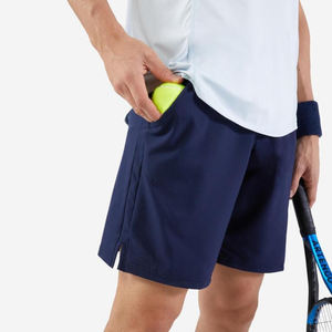 Shorts de tennis pour hommes, impression personnalisée, taille à cordon de serrage, séchage rapide, respirant, écologique, toile vintage unie, sport séparé - Product Image 1