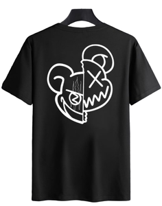 Camiseta estampada de patrón sólido informal para hombre de alta calidad, cuello 0, manga corta, estampado personalizado, tela de punto de algodón 100%, venta al por mayor - Product Image 3