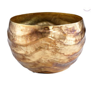 Bol à chocolat incurvé en métal poli doré de haute qualité élégance vaisselle Desserts bonbons bol de serveur de chocolat pour la vente supérieure - Product Image 2