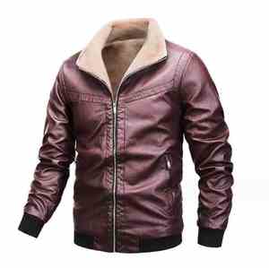 Directo de fábrica, nuevas chaquetas genuino de invierno con cremallera de cuero personalizadas para hombres, motociclista, rompevientos informal, abrigo de negocios Formal - Product Image 1