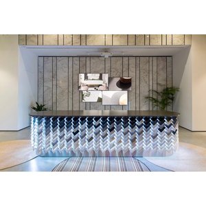 Gran Losa de Mármol Plateado Moderno - Resistente al Agua y Duradera para Aplicaciones en Cocinas y Paredes - Product Image 2