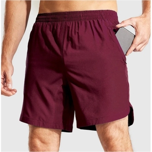 Pantalones cortos de entrenamiento de gimnasio de secado rápido para hombre de 5 pulgadas, pantalones cortos deportivos ligeros para correr con bolsillos hechos a medida, patrón sólido corto de Fitness - Product Image 4