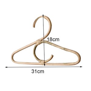 Sustainable <b>Handmade</b> Rattan <b>Clothes</b> Hanger Natural Woven Garment Hanger for Wardrobe Closet Home Storage Clothing Organization - Product Image 1