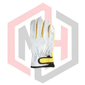 Leather Driver <b>Gloves</b> Strap Split Comfortable Gardening Safety Breathable Grain Texture <b>Silicone</b>-Free Customizable MH EXPORT - Product Image 3