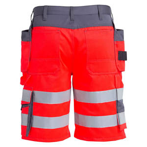 Pantalones cortos Cargo reflectantes de Color rojo 2025, ropa de trabajo de verano de seguridad, pantalones cortos Cargo con múltiples bolsillos para hombres, pantalones cortos de seguridad reflectantes de seguridad - Product Image 4