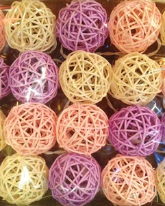 Bola de mimbre Natural blanca para Navidad, bola decorativa de regalo de Navidad para fiesta de boda y decoración de hadas, los mejores adornos - Product Image 3