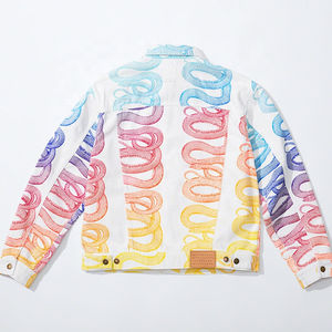 STITCHMODE Fashionable Antique Custom Logo High Quality All Over Print <b>Jacket</b> <b>Men</b> <b>Denim</b> <b>Jacket</b> for <b>Men</b> <b>Black</b> <b>Denim</b> <b>Jacket</b> - Product Image 6