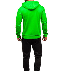 Vêtements pour hommes Vêtements de sport confortables et décontractés pour hommes 100% coton Ensembles de survêtements personnalisés solides à fermeture éclair complète - Product Image 3