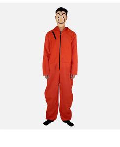 Money Heist La Casa de papel Salvador Dali Mask ชุดจั๊มสูทสีแดงสำหรับผู้ใหญ่ฮาโลวีนคอสเพลย์และปาร์ตี้ - Product Image 5