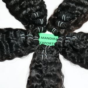 Extensiones de Cabello Humano Virgen Remy Natural Indio de Doble Trama, Sin Procesar, Cutícula Alineada, Color Natural, Estilo Ondulado Profundo Suelto - Product Image 5