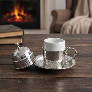 High Quality Copper <b>Cup</b> <b>Set</b> Handmade Traditional Vintage Eco-Friendly Metal Cylinder Drinkware for Tea Milk Daily Home Use - Product Image 3