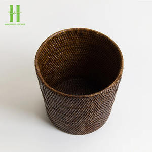 Panier à déchets en rotin de conception moderne chaude panier en rotin fabriqué à la main adapté au bureau et à la décoration de la maison OEM ODM - Product Image 6