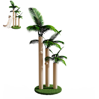 Griffoir pour chat en forme de cocotier, avec colonnes de 40 cm, 60 cm, 80 cm et base recouverte de tissu, pour le jeu des chats d'intérieur, vente en gros