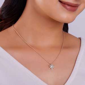 Pendentif diamant étoile de soleil en or rose-Heer by GIVA-Elégant Diamond Charms - Product Image 1