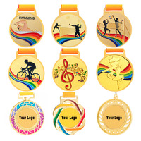 Medallas de metal personalizadas de diseño gratuito para deportes de baile y jujitsu para ferias comerciales Regalos de bienvenida y placas de trofeos